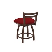 411 Jackie 18" Low Back Swivel Vanity Stool with Bronze Finish and Graph Ruby Seat, 41118BZ016
