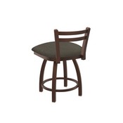 411 Jackie 18" Low Back Swivel Vanity Stool with Bronze Finish and Graph Chalice Seat, 41118BZ019