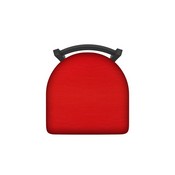 411 Jackie 18" Low Back Swivel Vanity Stool with Pewter Finish and Canter Red Seat, 41118PW011