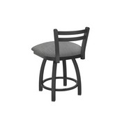 411 Jackie 18" Low Back Swivel Vanity Stool with Pewter Finish and Graph Alpine Seat, 41118PW020