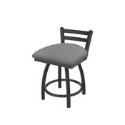 411 Jackie 18" Low Back Swivel Vanity Stool with Pewter Finish and Graph Alpine Seat, 41118PW020