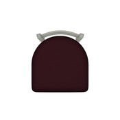 411 Jackie Low Back Swivel Stool with Anodized Nickel Finish and Canter Bordeaux Seat, AGS-41125AN005