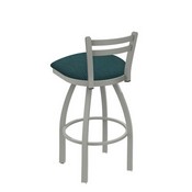411 Jackie Low Back Swivel Stool with Anodized Nickel Finish and Graph Tidal Seat, AGS-41125AN022