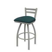 411 Jackie Low Back Swivel Stool with Anodized Nickel Finish and Graph Tidal Seat, AGS-41125AN022