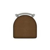 411 Jackie Low Back Swivel Stool with Anodized Nickel Finish and Rein Thatch Seat, AGS-41125AN026