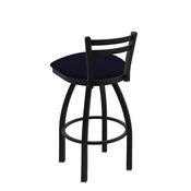 411 Jackie Low Back Swivel Stool with Black Wrinkle Finish and Canter Twilight Seat, AGS-41118BW002