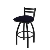 411 Jackie Low Back Swivel Stool with Black Wrinkle Finish and Canter Twilight Seat, AGS-41118BW002