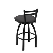 411 Jackie Low Back Swivel Stool with Black Wrinkle Finish and Canter Storm Seat, AGS-41118BW004