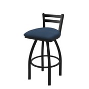 411 Jackie Low Back Swivel Stool with Black Wrinkle Finish and Rein Bay Seat, AGS-41118BW024