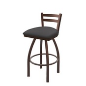 411 Jackie Low Back Swivel Stool with Bronze Finish and Canter Storm Seat, AGS-41125BZ004