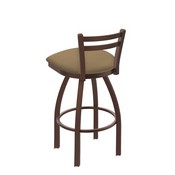 411 Jackie Low Back Swivel Stool with Bronze Finish and Canter Sand Seat, AGS-41125BZ013