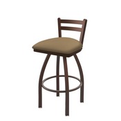 411 Jackie Low Back Swivel Stool with Bronze Finish and Canter Sand Seat, AGS-41125BZ013