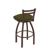 411 Jackie Low Back Swivel Stool with Bronze Finish and Graph Parrot Seat, AGS-41125BZ015