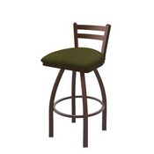 411 Jackie Low Back Swivel Stool with Bronze Finish and Graph Parrot Seat, AGS-41125BZ015