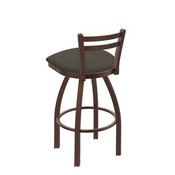 411 Jackie Low Back Swivel Stool with Bronze Finish and Graph Chalice Seat, AGS-41125BZ019
