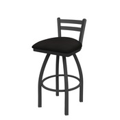 411 Jackie Low Back Swivel Stool with Pewter Finish and Canter Espresso Seat, AGS-41125PW003