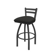 411 Jackie Low Back Swivel Stool with Pewter Finish and Canter Iron Seat, AGS-41125PW008