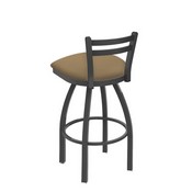 411 Jackie Low Back Swivel Stool with Pewter Finish and Canter Sand Seat, AGS-41125PW013