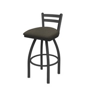 411 Jackie Low Back Swivel Stool with Pewter Finish and Graph Chalice Seat, AGS-41125PW019