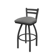 411 Jackie Low Back Swivel Stool with Pewter Finish and Graph Alpine Seat, AGS-41125PW020