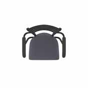 415 Jackie with Arms Swivel Stool with Black Wrinkle Finish and Canter Storm Seat, AGS-41525BW004