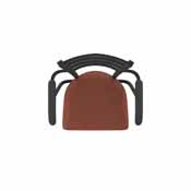 415 Jackie with Arms Swivel Stool with Black Wrinkle Finish and Rein Adobe Seat, AGS-41525BW023