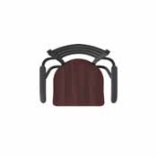 415 Jackie with Arms Swivel Stool with Black Wrinkle Finish and Dark Cherry Maple Seat, AGS-41525BWDCMpl