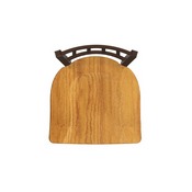 610 Contessa 18" Chair with Bronze Finish and Medium Oak Seat, 61018BZMedOak