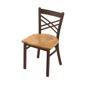 620 Catalina 18" Chair with Bronze Finish and Medium Oak Seat, 62018BZMedOak