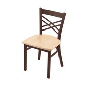 620 Catalina 18" Chair with Bronze Finish and Natural Maple Seat, 62018BZNatMpl