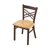 620 Catalina 18" Chair with Bronze Finish and Natural Oak Seat, 62018BZNatOak