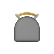 630 Voltaire 18" Chair with Anodized Nickel Finish, Medium Back, and Canter Folkstone Grey Seat, 63018ANMedMplB007