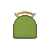 630 Voltaire 18" Chair with Anodized Nickel Finish, Medium Back, and Canter Kiwi Green Seat, 63018ANMedMplB009