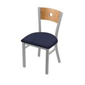 630 Voltaire 18" Chair with Anodized Nickel Finish, Medium Back, and Graph Anchor Seat, 63018ANMedMplB014
