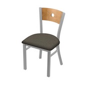 630 Voltaire 18" Chair with Anodized Nickel Finish, Medium Back, and Graph Chalice Seat, 63018ANMedMplB019