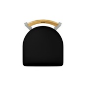 630 Voltaire 18" Chair with Anodized Nickel Finish, Medium Back, and Black Vinyl Seat, 63018ANMedMplBBlkVinyl