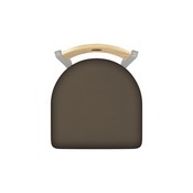 630 Voltaire 18" Chair with Anodized Nickel Finish, Natural Back, and Canter Earth Seat, 63018ANNatMplB006