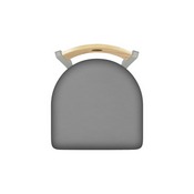 630 Voltaire 18" Chair with Anodized Nickel Finish, Natural Back, and Canter Folkstone Grey Seat, 63018ANNatMplB007