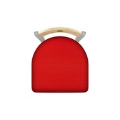 630 Voltaire 18" Chair with Anodized Nickel Finish, Natural Back, and Canter Red Seat, 63018ANNatMplB011