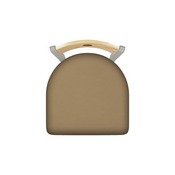 630 Voltaire 18" Chair with Anodized Nickel Finish, Natural Back, and Canter Sand Seat, 63018ANNatMplB013