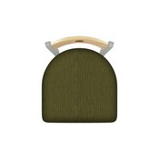 630 Voltaire 18" Chair with Anodized Nickel Finish, Natural Back, and Graph Parrot Seat, 63018ANNatMplB015