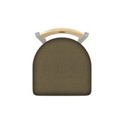 630 Voltaire 18" Chair with Anodized Nickel Finish, Natural Back, and Graph Cork Seat, 63018ANNatMplB017