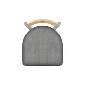 630 Voltaire 18" Chair with Anodized Nickel Finish, Natural Back, and Graph Alpine Seat, 63018ANNatMplB020