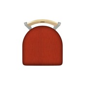 630 Voltaire 18" Chair with Anodized Nickel Finish, Natural Back, and Graph Poppy Seat, 63018ANNatMplB021