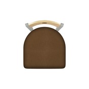 630 Voltaire 18" Chair with Anodized Nickel Finish, Natural Back, and Rein Thatch Seat, 63018ANNatMplB026
