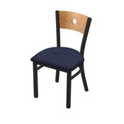 630 Voltaire 18" Chair with Black Wrinkle Finish, Medium Back, and Graph Anchor Seat, 63018BWMedMplB014