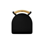 630 Voltaire 18" Chair with Black Wrinkle Finish, Medium Back, and Black Vinyl Seat, 63018BWMedMplBBlkVinyl