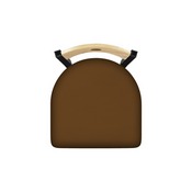 630 Voltaire 18" Chair with Black Wrinkle Finish, Natural Back, and Canter Thatch Seat, 63018BWNatMplB001