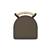 630 Voltaire 18" Chair with Black Wrinkle Finish, Natural Back, and Canter Earth Seat, 63018BWNatMplB006