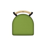 630 Voltaire 18" Chair with Black Wrinkle Finish, Natural Back, and Canter Kiwi Green Seat, 63018BWNatMplB009